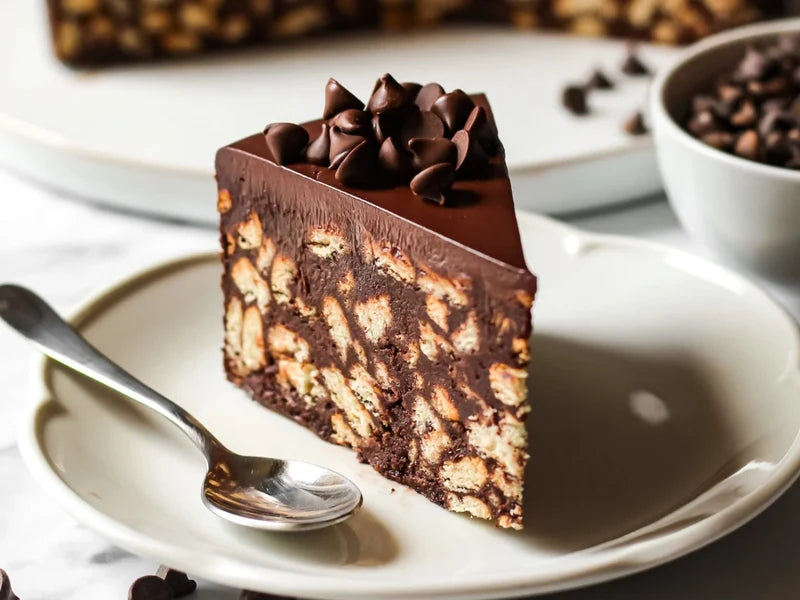 Salted Caramel Biscuit Cake